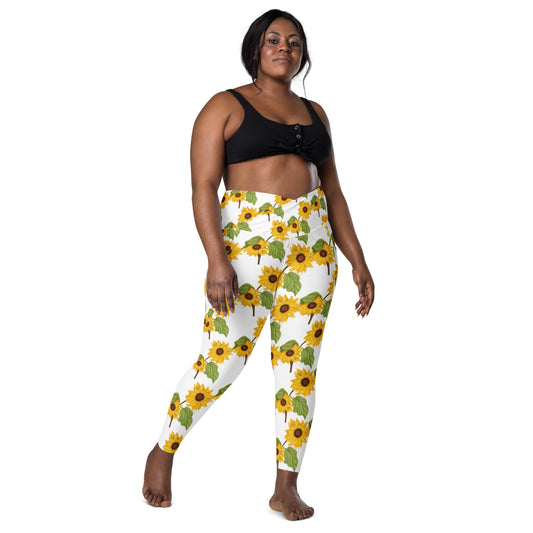 Crossover leggings with pockets