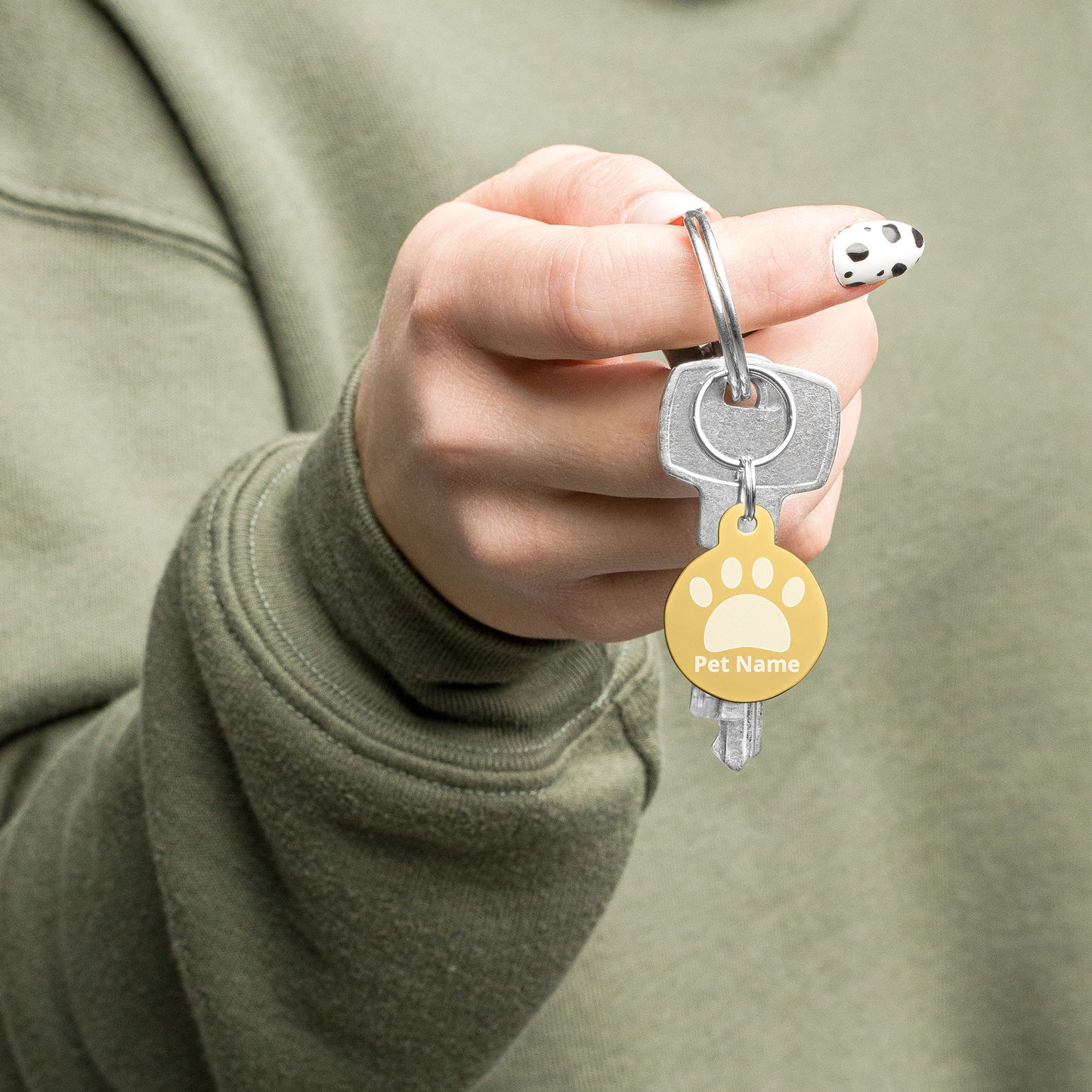 Engraved pet ID tag